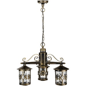 Изображение товара Уличный светильник подвесной IP44 f15870/3 Gb Oasis Light Frankfurt в виде фонаря