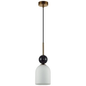 Изображение товара Подвесной светильник Odeon Light Lolla 4361/1B бронзовый/белый/камень/металл IP20 E14 40W 220V
