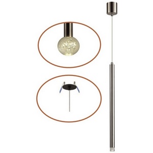 Изображение товара Подвесной светильник светодиодный Odeon Light Fiano 4375/3LA никель/хрусталь. стекло/металл IP20 LED 3W 400Лм 3000K 220V