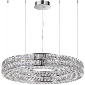 Изображение товара Подвесная люстра Odeon Light Panta 4927/98L хром/металл/хрусталь LED 98W 4000K 5850Лм кольцо