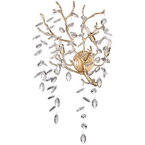 Изображение товара Бра подвесные с цоколем g9 Odeon Light Delica 4969/3W HALL античн.бронза/алюмин./хрусталь G9 3*40W лепестки с подвесками