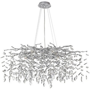 Изображение товара Подвесная люстра Odeon Light Delica 4970/12 HALL матов.серебристый/алюмин./хрусталь G9 12*40W лепестки с подвесками