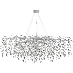Изображение товара Подвесная люстра Odeon Light Delica 4970/14 HALL матов.серебристый/алюмин./хрусталь G9 14*40W лепестки с подвесками