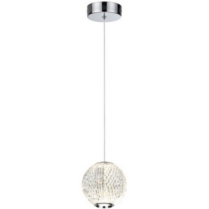 Изображение товара Подвесной светильник Odeon Light Crystal 5007/5LA хром/металл/акрил LED 5W 4000K 365лм в форме шара