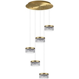 Изображение товара Подвесная каскадная люстра Odeon Light Fivre 5032/30L античн.бронза/металл/акрил LED 30W 4000K 1958лм