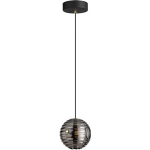 Изображение товара Подвесной светильник Odeon Light Troni 5041/12L черн./золото/дымчатый/металл/стекло LED 12W 4000К 1526Лм