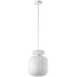 Изображение товара Подвесной светильник Odeon Light Jugi 5042/1C PENDANT белый/белый/металл/стекло/эко.кожа E27 1*60W