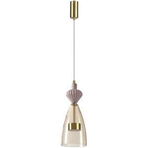 Изображение товара Каскадный подвесной светильник Odeon Light Palleta 5045/12LC античн.бронза/янтарный/металл/стекло/керамика LED 12W 4000К 1400Лм
