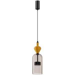 Изображение товара Каскадный подвесной светильник Odeon Light Palleta 5046/12LB черный/светл.коричневый/металл/стекло/керамика LED 12W 4000К 1400Лм