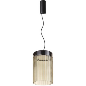 Изображение товара Каскадный подвесной светильник Odeon Light Pillari 5047/15L черный/светл.янтарный/металл/стекло LED 15W 4000К 1676Лм