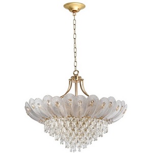 Изображение товара Подвесная люстра Odeon Light Paroti 5048/16 золото/прозрачный/янтарный/металл/хрусталь/стекло E14 16*40W с подвесками