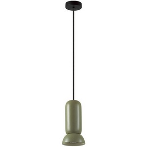 Изображение товара Потолочный светильник подвесной освещает 5 м? Odeon Light Kerama 5054/1B PENDANT черный/зеленый/металл/керамика GU10 LED 4W
