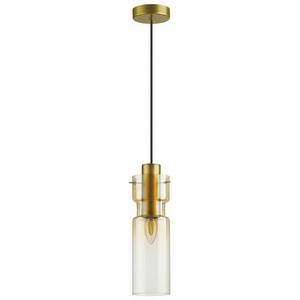 Изображение товара Подвесной светильник Odeon Light Scrow 5057/1A PENDANT золотой/янтарный/металл/стекло E27 1*40W