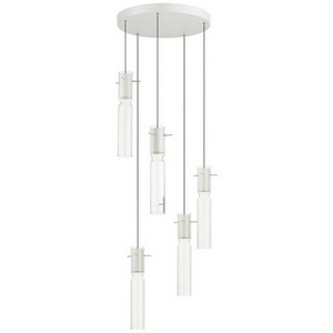 Изображение товара Люстра led подвесная с белым плафоном Odeon Light Scrow 5058/25LB PENDANT белый/прозрачный/металл/стекло LED 5*5W 3000K
