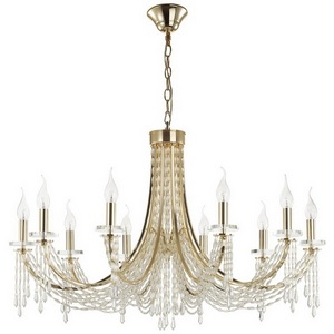 Изображение товара Подвесная люстра Odeon Light Capel 5063/10 золото/прозрачный/металл/хрусталь E14 10х40W подсвечник с подвесками