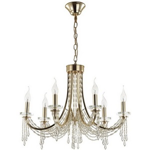 Изображение товара Подвесная люстра Odeon Light Capel 5063/6 ODL24 537 золото/прозрачный/металл/хрусталь E14 6*40W подсвечник с подвесками