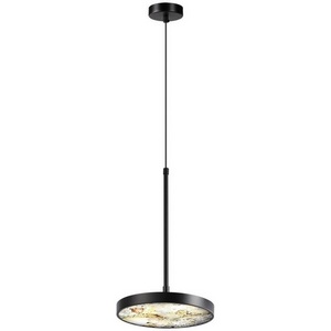 Изображение товара Подвесной светильник Odeon Light Bergi 5064/15L черн./серо-беж./металл/натур.камень/акрил с переключ.цветов.темпер. LED 15W 3000К/4000K/6000K