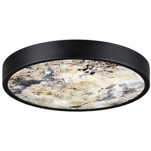 Изображение товара Настенно-потолочный светильник Odeon Light Bergi 5064/24L черн./серо-беж./металл/натур.камень/акрил с переключ.цветов.темпер. LED 24W 3000К/4000K/6000K