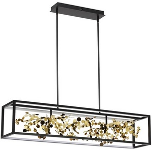 Изображение товара Люстра led с матовой черной арматурой на штанге Odeon Light Bild 5065/65L черный/золото/металл/металл LED 1*65W 4000K