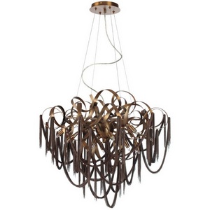 Изображение товара Подвесная люстра Odeon Light Chainy 5066/12 античн.бронза/коричневый/металл/металл G9 12*40W