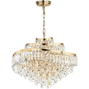Изображение товара Подвесная люстра Odeon Light Wayta 5073/12 золото/прозрачный/металл/хрусталь E14 12*40W с подвесками
