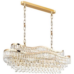 Изображение товара Подвесная люстра Odeon Light Wayta 5073/15 золото/прозрачный/металл/хрусталь E14 15*40W с подвесками