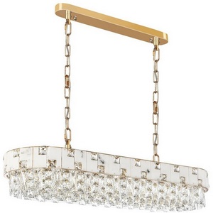 Изображение товара Подвесная люстра Odeon Light Chessi 5076/10 золото/прозрачный/белый/металл/хрусталь/алебастр E14 10*40W с подвесками