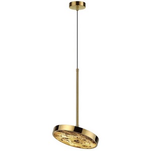 Изображение товара Подвесной светильник Odeon Light Bergi 5079/15L зол./серо-бежевый/металл/натур.камень/акрил с переключ.цветов.темпер. LED 15W 3000К/4000K/6000K