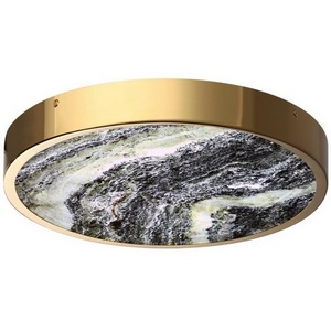 Изображение товара Настенно-потолочный светильник Odeon Light Bergi 5079/30L зол/серо-бежевый/металл/натур.камень/акрил с переключ.цветов.темпер. LED 30W 3000К/4000K/6000K