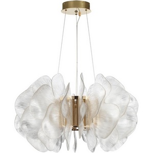 Изображение товара Подвесная люстра светодиодная 220 в Odeon Light Siama 5089/115L под латунь/прозрачный/акрил LED 115W 3500K