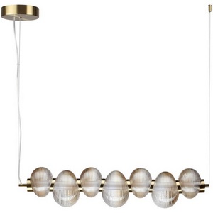 Изображение товара Подвесной светильник линейный Odeon Light Bruco 5095/24L латунный/янтарный градиент/металл/стекло LED 24W 4000K