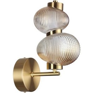 Изображение товара Бра светодиодное Odeon Light Bruco 5095/8WL латунный/янтарный градиент/металл/стекло LED 8W 4000K