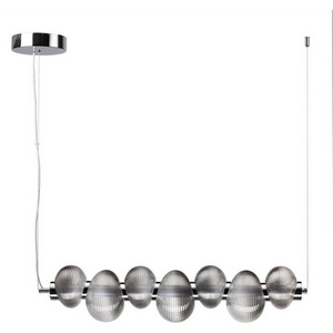 Изображение товара Подвесной светильник линейный Odeon Light Bruco 5096/24L хром/дымчатый градиент/металл/стекло LED 24W 4000K 1948Лм