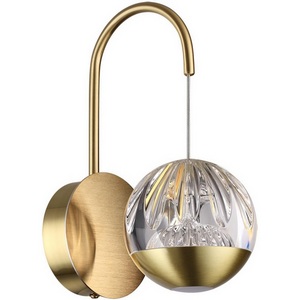 Изображение товара Бра светодиодное Odeon Light Sono 5101/5WL под латунь/прозрачный/акрил LED 5W 4000K в форме шара