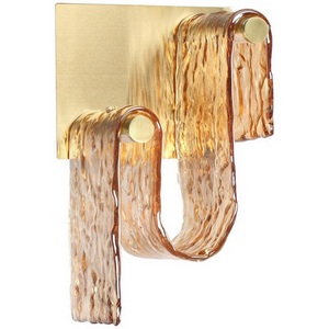 Изображение товара Настенный светильник светодиодный Odeon Light Flow 5105/11WL золотой брашинг/янтарный металл/стекло LED x 11W 4000K