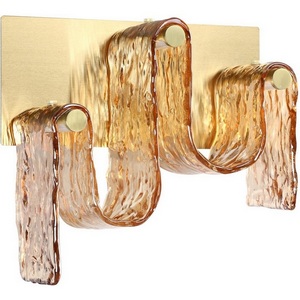 Изображение товара Настенный светильник светодиодный Odeon Light Flow 5105/16WL золотой брашинг/янтарный металл/стекло LED x 16W 4000K