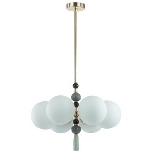 Изображение товара Потолочная люстра для гостиной с 6 лампами на штанге Odeon Light Palle 5405/6 с подвесками