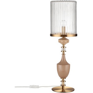 Изображение товара Настольная лампа с выключателем Odeon Light Terra 5414/1TA античная бронза/терракот/бежевый/металл/керамика E14 1*40W