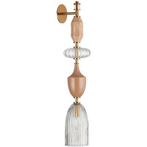 Изображение товара Бра Odeon Light Terra 5414/1W античная бронза/терракот/беж/стекло/керамика E14 1*40W