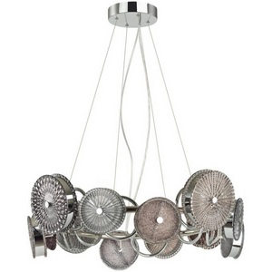Изображение товара Люстра led подвесная с хромированной арматурой Odeon Light Caramella 5416/95L хром/разноцветный/металл/стекло LED 95W 4000K 6400lm
