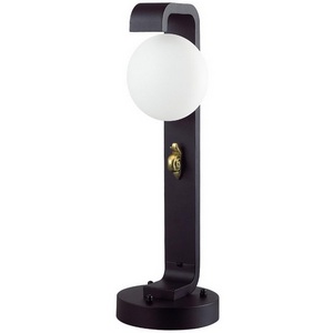 Изображение товара Уличный наземный светильник Odeon Light Luma 5434/1F черный/золотистый/металл/акрил/декор металл 60см IP54 G9 1*15W max