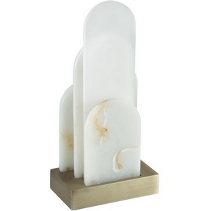 Изображение товара Настольная лампа Odeon Light Foros 5437/12TL бронзовый брашинг"/металл/смола под алебастр/акрил LED 12W 3000K"