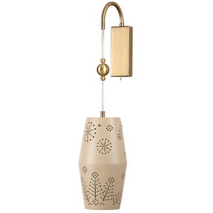 Изображение товара Бра с выключателем Odeon Light Karelia 5444/1W бежевый/античная бронза/металл/керамика E27 1*40W