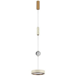 Изображение товара Подвесной светильник Odeon Light Riviera 5450/32L молочный/античная бронза/металл/керамика/хрусталь/акрил LED x 32W 2000К/3000K/4000K/переключ