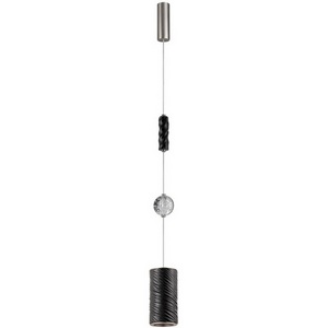 Изображение товара Подвесной светильник Odeon Light Riviera 5451/18LB черный/никель/металл/керамика/хрусталь/акрил LED x 18W 2000К/3000K/4000K/переключ