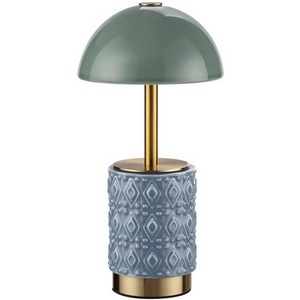 Изображение товара Настольная лампа беспроводная Odeon Light Lulu 5452/3TL светлая бронза/зеленый/синий/металл/керамика LED*3W 3000K