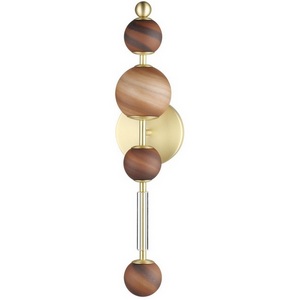 Изображение товара Бра Odeon Light Callisto 5457/5WL светлая сатин.латунь/белый/бежевый/коричневый/металл/стекло LED x 5W 2500K