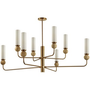 Изображение товара Потолочная люстра на штанге Odeon Light Lolla 6625/8 под латунь/металл/стекло/камень IP20 8*E14 40W 220V