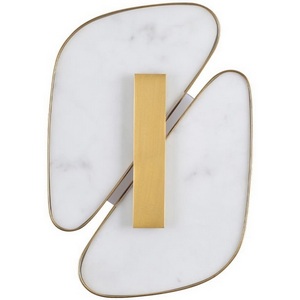 Изображение товара Настенный светильник Odeon Light Chiara 6638/10WL L-VISION металл/золотой/искусственный мрамор/акрил IP20 LED 10W 3000K 220V