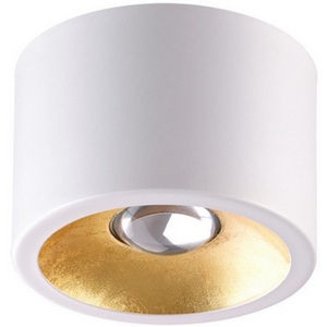 Изображение товара Потолочной накладной светильник Odeon Light Glasgow 6668/1CL LED GU10 1*7W 220V белый с золотым фольг-м
